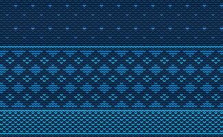 Knitted ethnic pattern, Vector cross stitch jacquard background, Embroidery concept zigzag style