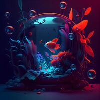 Underwater world. Underwater world. Underwater world. illustration, Image photo