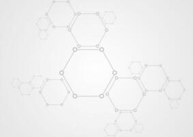 Molecular structure abstract tech background vector