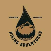 HIKING ADVENTURES LOGO vector