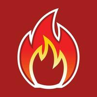 Fire logo. Red, yellow fire. Icon illustration for design - vector