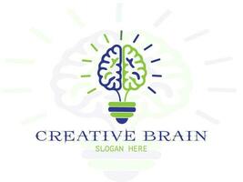 Creative brain logo victor temlate vector