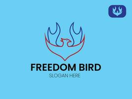 freedom bird logo flying bird victor template vector