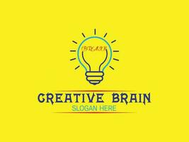 Creative brain logo victor temlate vector