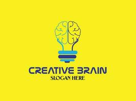 Creative brain logo victor temlate vector