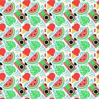 Summer seamless pattern vector