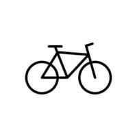 bicycle icon outline illustration isolated white background vector