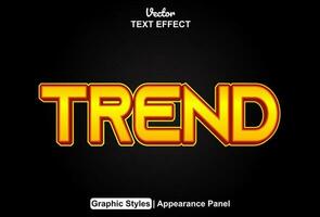 tendencia texto efecto con naranja gráfico estilo y editable vector