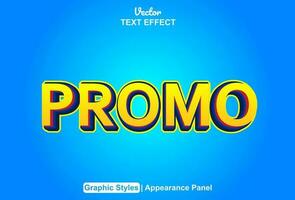 promo text effect with orange graphic style and editable. vector