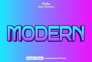 modern text effect with blue color graphic style and editable. vector