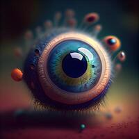 Eye in the space. 3D rendering. Computer digital drawing., Image photo