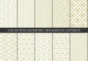 Geometric set of seamless gray and white patterns. Simpless vector graphics