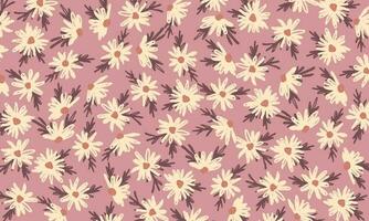 Simple seamless pattern with daisies vector