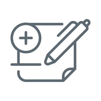 add new note button concept illustration line icon design editable vector eps10