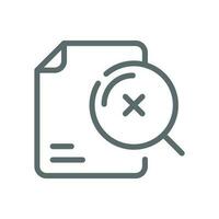 no result, document, file, data not found concept illustration line icon design editable vector eps10