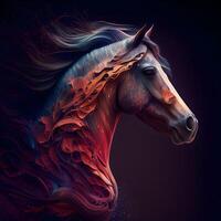 Horse portrait in abstract style. illustration for your design., Image photo