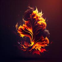 Abstract fire flames on dark background. illustration. Eps 10., Image photo