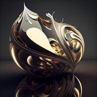 3d illustration of abstract geometric composition,digital art works. 3D rendering., Image photo