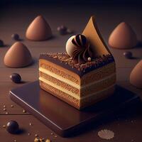 Cupcake on a wooden background. 3d render. 3d illustration, Image photo