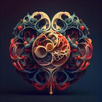 3d illustration of abstract geometric composition,digital artwork for creative graphic design, Image photo