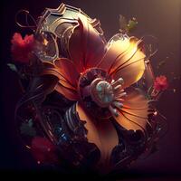 3d illustration of abstract geometric composition,digital artwork for creative graphic design, Image photo