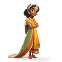 3D Illustration of a Cute Little Boy in Traditional Costume, Image photo
