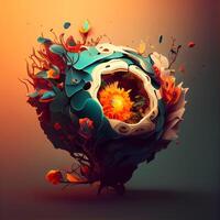 abstract colorful background with space for your text, 3d illustration, Image photo