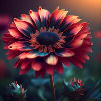 Colorful gerbera flower in the garden. Floral background, Image photo