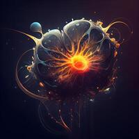 abstract fractal background a computer generated 2D illustration, texture, Image photo