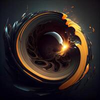 3d illustration of abstract geometric composition,digital artwork for creative graphic design, Image photo