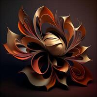 3d resumen computadora generado fractal diseño.fractal es sin fin patrón.fractales son infinitamente complejo patrones ese son auto-similar a través de diferente escamas, ai generativo imagen foto