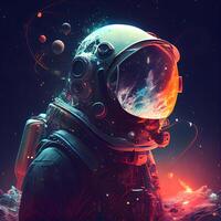 Astronaut in outer space. Elements of this image furnished by NASA, Image photo
