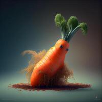 Carrot on a dark background. illustration. Eps 10., Image photo