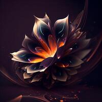 Abstract fractal flower, digital artwork for creative graphic design. Computer generated graphics., Image photo