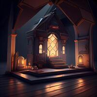 3d illustration of abstract geometric composition with primitive shapes. Minimalistic design., Image photo