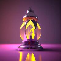 Lantern. 3d illustration. Ramadan Kareem background., Image photo