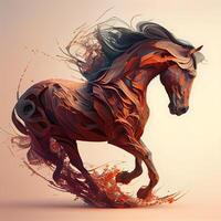 caballo corriendo en el viento. ilustración para tu diseño., ai generativo imagen foto