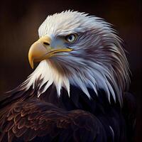 Bald Eagle - 3D render of an american bald eagle, Image photo