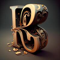 Sale and discount in 3d letters on a dark background., Image photo