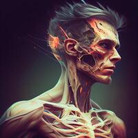 3d rendered medically accurate illustration of a male lymphatic system anatomy photo