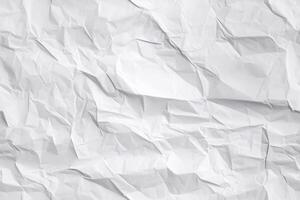 Simple clean tileable texture background. Crumpled white paper 3d illustration. photo