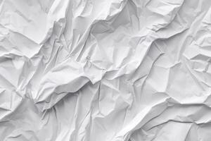 White crumpled paper seamless texture. Trendy 3d illustration for brochure, planner, flyer, music poster, invite. photo