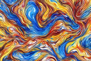 Abstract smooth bright oil paint background. Dynamic twisted illustration. photo