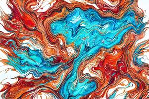 Abstract vivid dynamic oil paints illustration in color gradient background design. photo