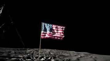 Astronaut on lunar moon landing mission. Elements of this image furnished by NASA.. Created with photo