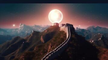 The Great Wall of China.. Created with photo