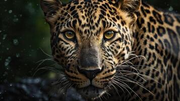 Jaguar in the Amazon Jungle.. Created with photo