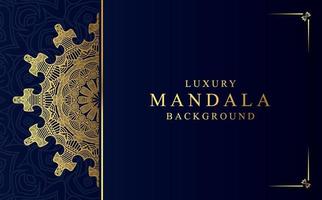 Luxury golden mandala design background in Arabic style vector