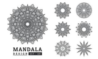 Mandala background design set vector illustration