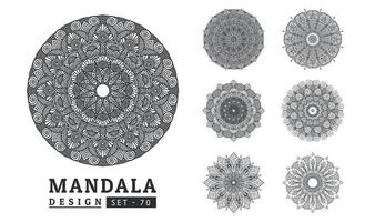 Mandala background design set vector illustration